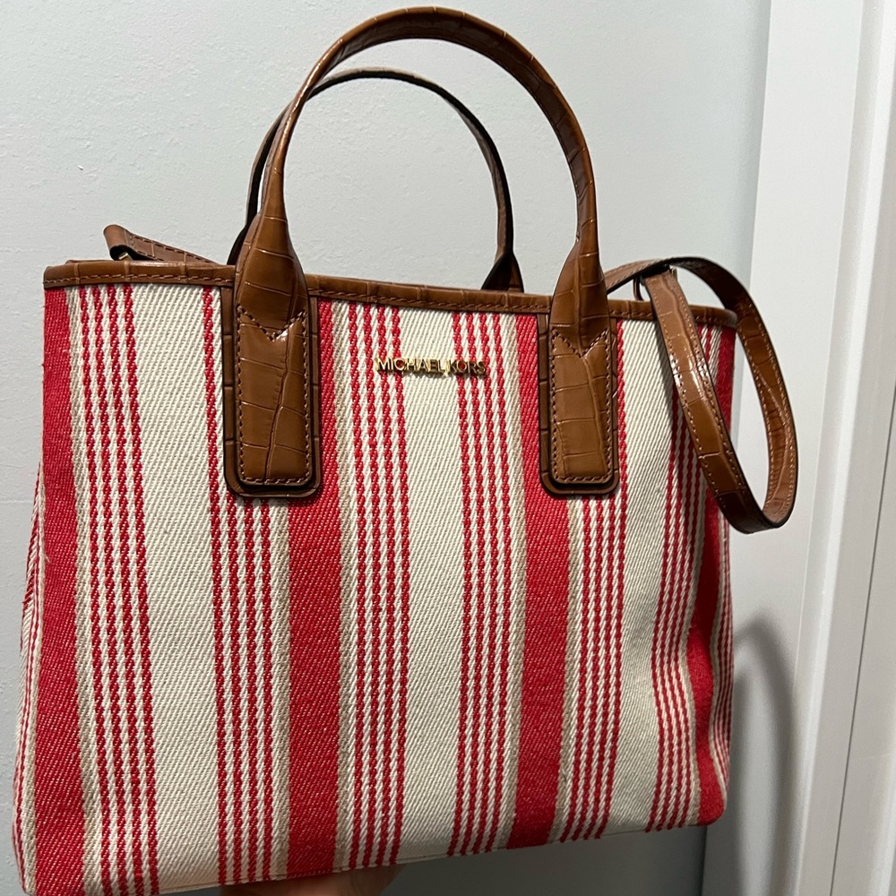 Michael Kors striped bag